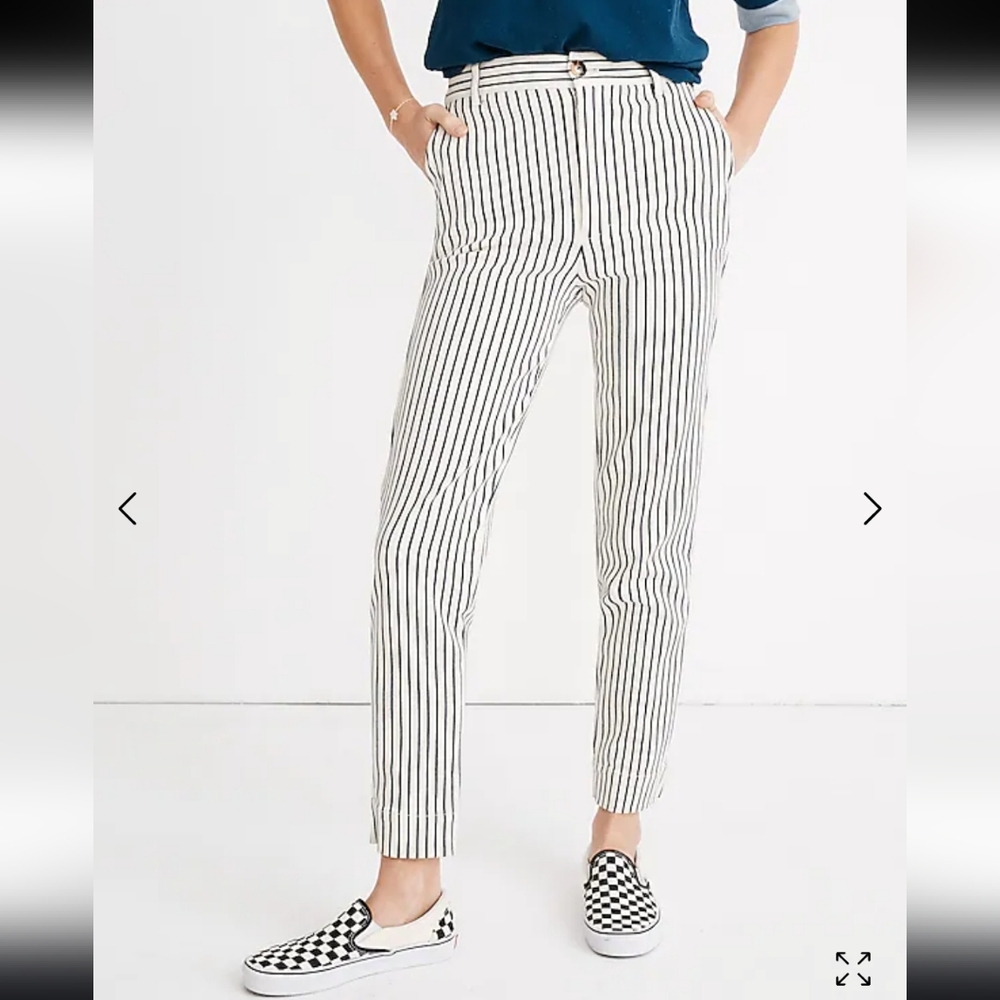MADWELL Tapered Pants in Stripe, Size 29